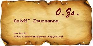 Oskó Zsuzsanna névjegykártya